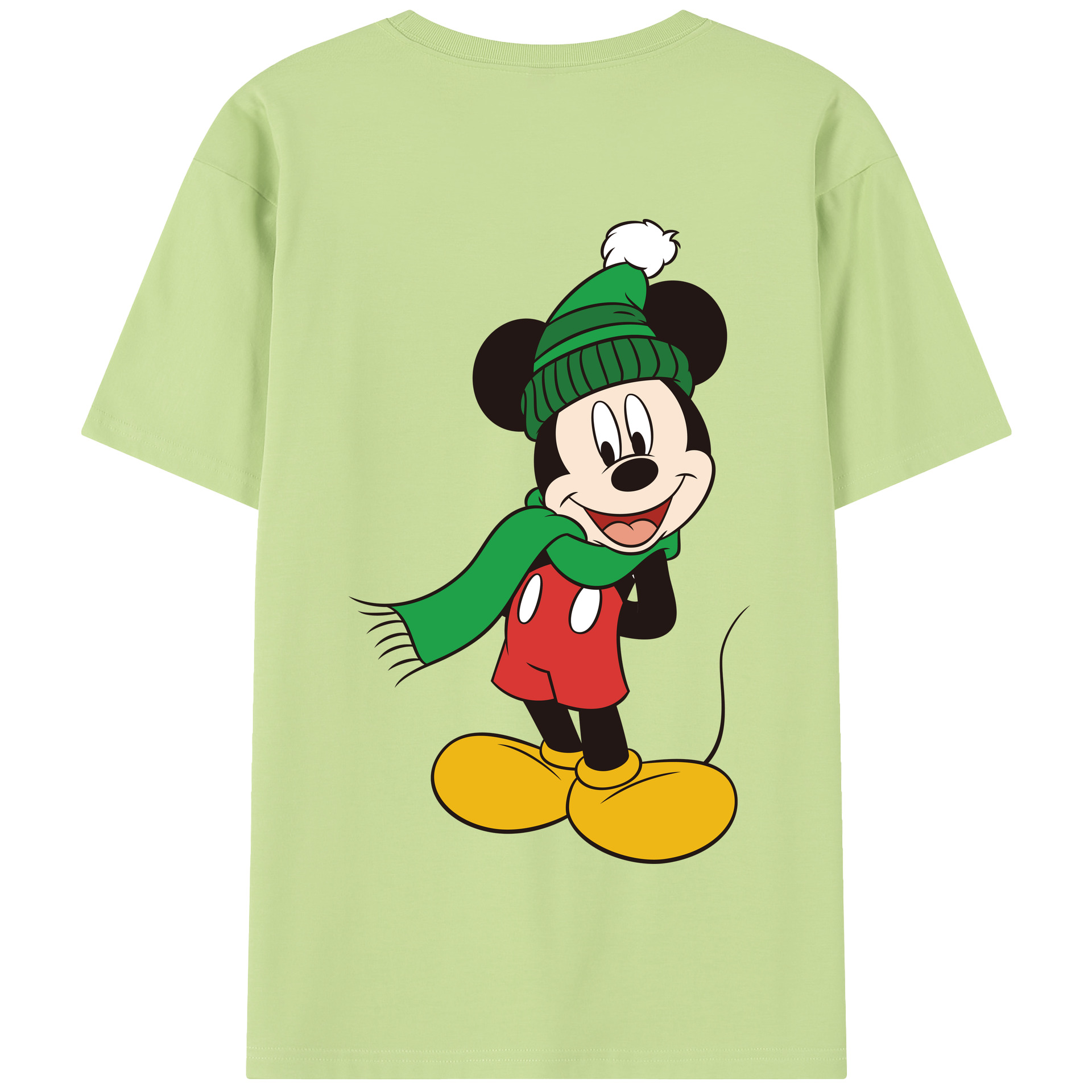 （画像用） ミッキーマウス Mickey Mouse 綿100％半袖Tシャツ（背面プリント）